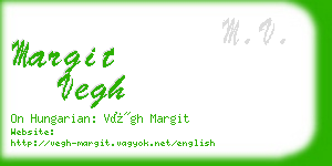 margit vegh business card